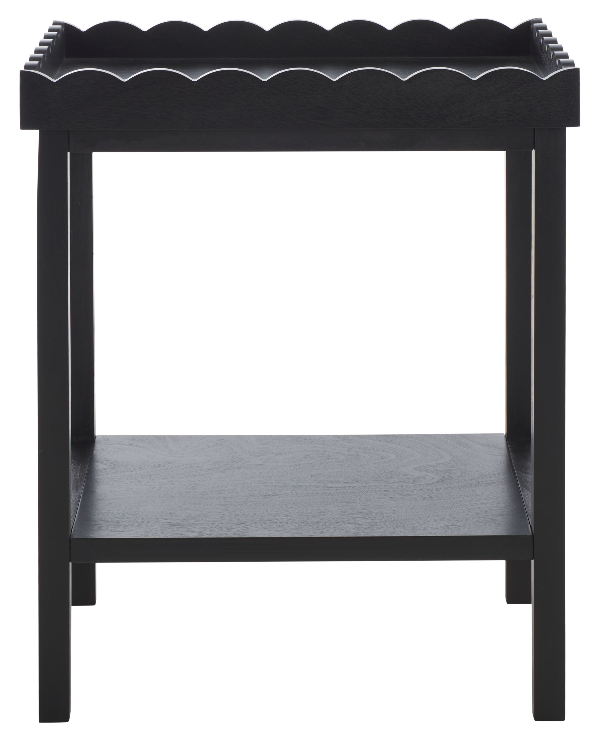 Safavieh Starlyn Traditional Wood End Table, Matte Black