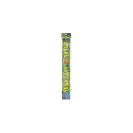 Unique Industries 28918 12 ft. Smiling Safari Foil - Happy Birthday - Party Banner Pack of 12