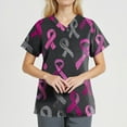 thumbnail image 3 of NAMTYQX Breast Cancer Shirts Loose Pink Breast Cancer Shirts for Women Dark Gray Size 4XL, 3 of 4