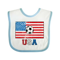 Inktastic USA Soccer Boys or Girls Baby Bib