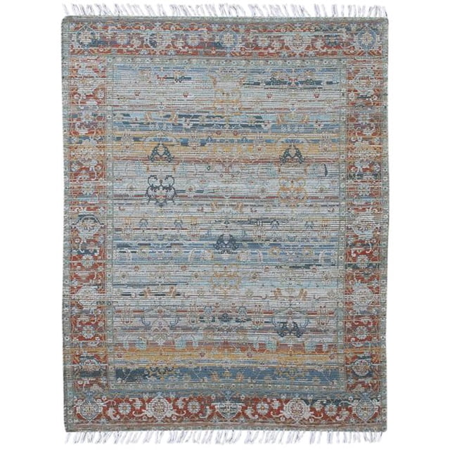 Amer Rug PRE40203 Prairie Hand-Woven Accent Rug, Blue Rust - 2 x 3 ft.