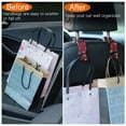 thumbnail image 3 of OTOSTAR Car Hooks, Handmade Bling Diamond Car Headrest Hangers Organizer Universal Auto Hooks Car Seat Hooks for Vehicle Car, 2 Pack (Red), 3 of 5