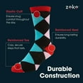 thumbnail image 4 of ZEKE Men's Pattern Dress Funky Fun Colorful Crew Socks 12 Assorted Patterns Variation B, 12-16, 4 of 8