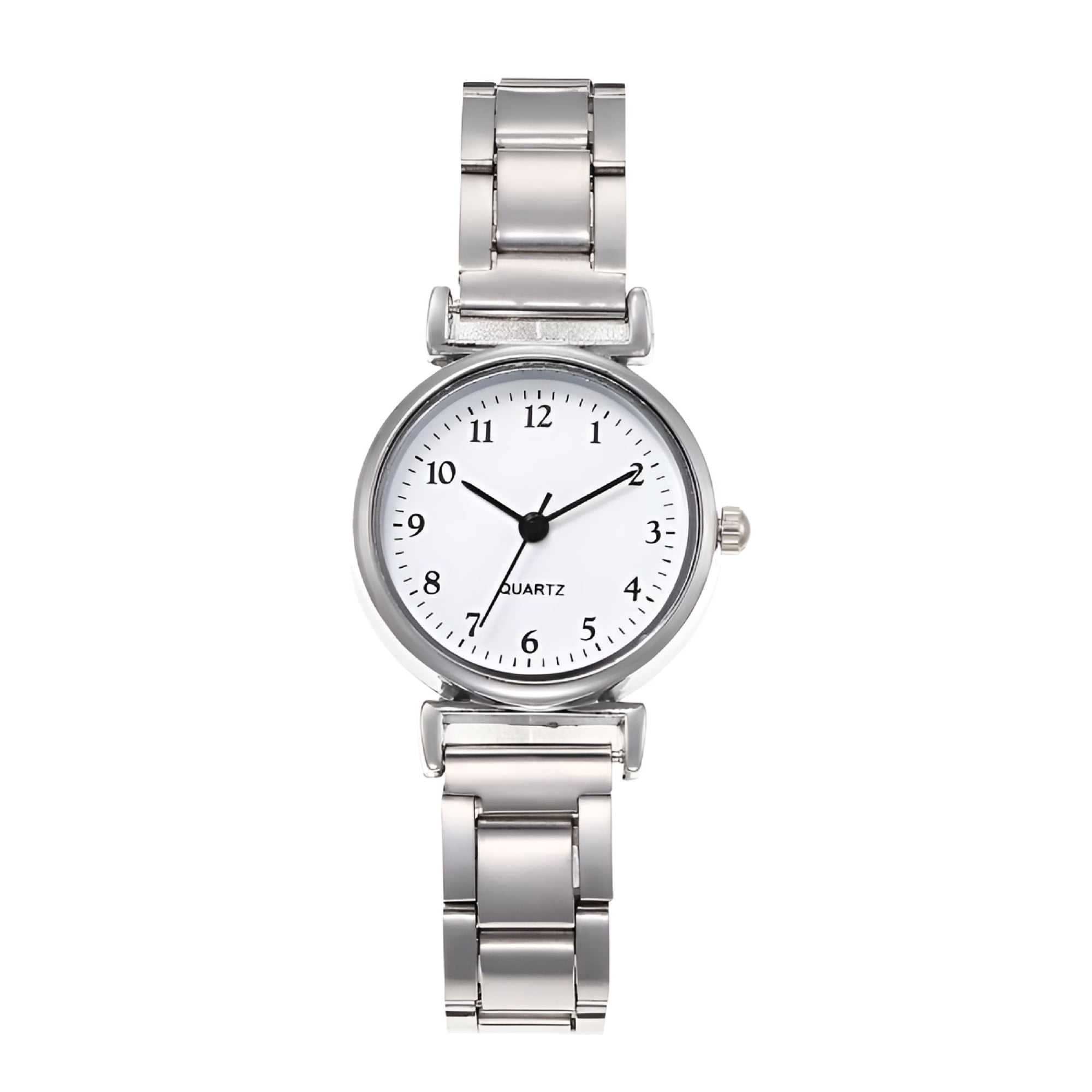 DESIGNICE 2026 New Women Strap Quartz Watches Wrist Strap Round Watch Easy Read Number Dial Classical Office Ladies Fashion Adjustable Stainless Steel Silverwhite