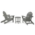 thumbnail image 2 of POLYWOOD Classic Adirondack 3-Piece Set in Slate Grey, 2 of 6