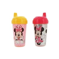 Cudlie Disney Baby Girl Glitz Minnie 10 Oz Hard Spout Sippy Cup for Toddler - Pack of 2