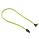 thumbnail image 1 of 50cm Sata 3.0 Iii Sata3 Cable de Datos 7 Pines Cables Ssd 6Gb/S Ángulo Recto Disco Duro Hdd con Nylon (Verde), 1 of 5