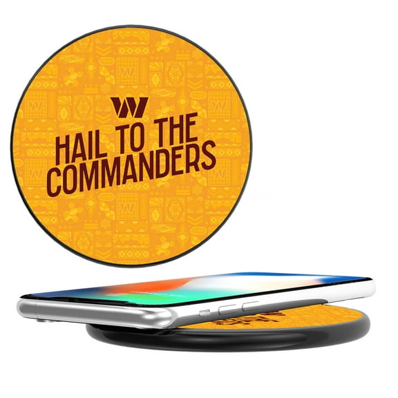 Keyscaper Black Washington Commanders Illustrated Wireless Charger