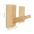 thumbnail image 3 of Ganchos de pared de madera - Estante de almacenamiento de colgadores de pared de madera natural montado en la pared, 3 of 4