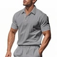 thumbnail image 1 of pstuiky camisetas camisas para hombre, Camiseta informal de manga corta para hombre, estilo deportivo, color liso, para fitness camisas casuales para hombre m, 1 of 9
