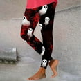 thumbnail image 5 of Halloween Leggings for Women Pumpkin Printed Soft Outfit High Waist Workout Gym Athletic Running Yoga Pants, 5 of 5