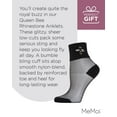 thumbnail image 7 of MeMoi Women's Queen Bee Rhinestone Cuff Sheer Anklet Sock - Womens - Female, One Size, Black, 7 of 7