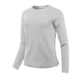thumbnail image 2 of A2Y Women's Fitted Vintage Inspired Acrylic Side Slit Long Sleeve Sweater Lilac L, 2 of 5