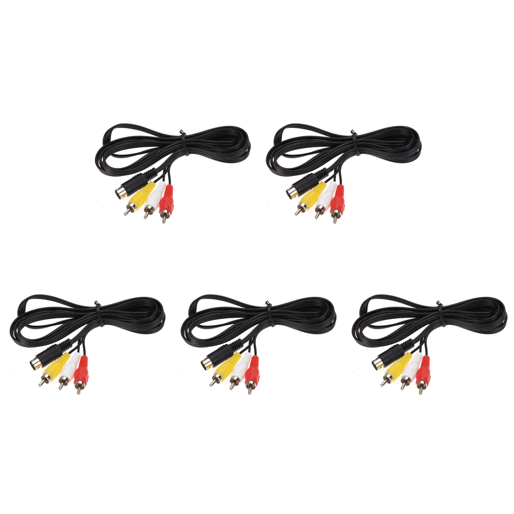 Câble AV RCA 1,8 M Compatible Sega Genesis 2, 3, CDX & Nomad – Connexion TV Facile Et Fiable