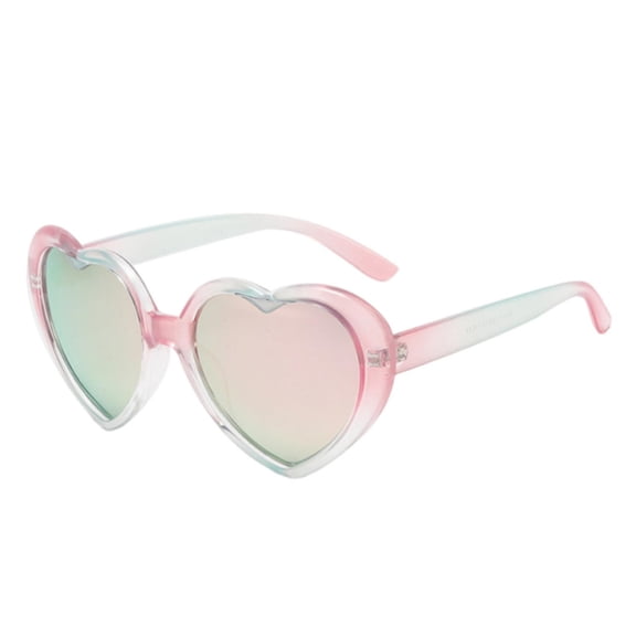 Heart Shaped Sunglasses for Girls Polarized 400 Retro Heart Shaped Sunglasses Suitable for Children 3 to 10 to Wear On Outdoor Beaches
