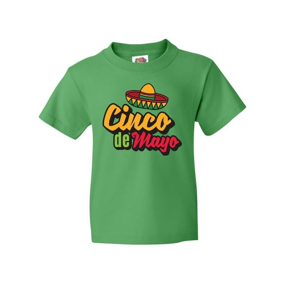 Inktastic Cinco De Mayo with Sombrero Youth T-Shirt