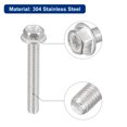 thumbnail image 4 of Uxcell M5x35mm Phillips Hex Head Flange Bolts, 10 Pack 304 Stainless Steel Screws, 4 of 5