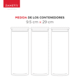 thumbnail image 2 of Recipientes de Cristal Juego de 3 con Tapa de Madera Bambú -Zanetti Zanetti X002R0FTIF, 2 of 6