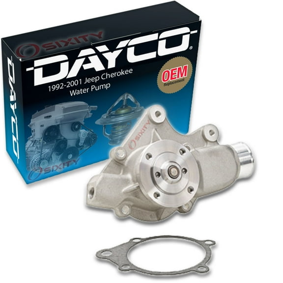Dayco Engine Water Pump compatible with Jeep Cherokee 4.0L L6 1987-2001