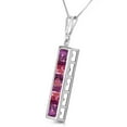 thumbnail image 2 of Galaxy Gold 14k White Gold 18" Grecian-inspired Necklace with Natural Square-shaped Purple Amethysts, 2 of 3