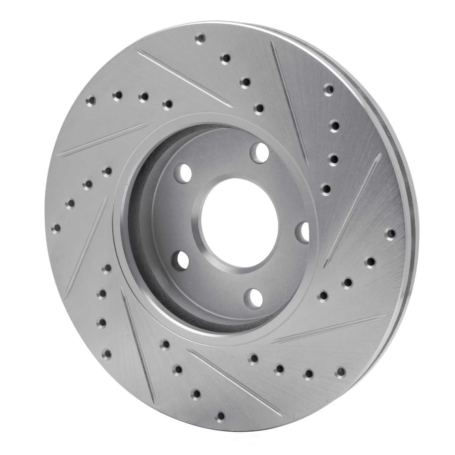 Dynamic Friction Company 631-54217L DFC Brake Rotor - Drilled And Slotted - Silver