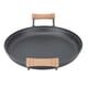thumbnail image 3 of Sartén redonda de hierro fundido, sartén para parrilla de barbacoa con sartenes para asar carne, sartén para freír carne, elegante y moderna, 3 of 12