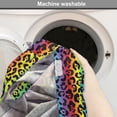 thumbnail image 6 of Leopard Print Dog Crate Cover, Modernized Panther Leo Skin Wild Big Cats in Gradient Rainbow Tones Print, Easy to Use Pet Kennel Cover for Medium Large Dogs, 35" x 23" x 27", Multicolor, by Ambesonne, 6 of 6
