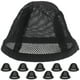 thumbnail image 1 of 10 Uds. Gorro de red de malla negra para mujeres y hombres, gorros de pelucas elásticos negros para dormir, tejidos y extensiones de cabello de ganchillo, 1 of 6