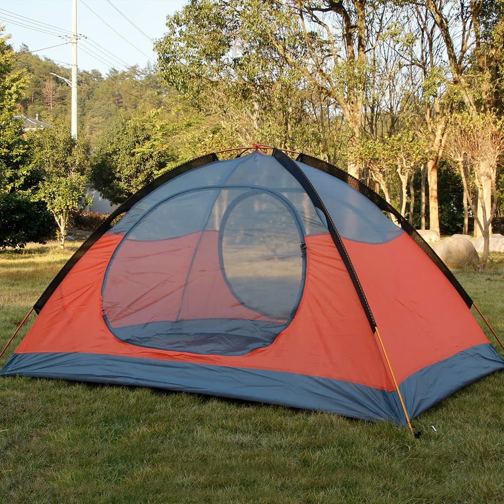 Outdoor 3-4 Person Family Tent Double-layer Ultralight Camping 4 Season Two Room 