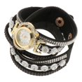 thumbnail image 3 of 5xWomen Pulsera De Cristal De Lujo Reloj De Pulsera Señora Reloj Analógico Joyería Negro 5 piezas, 3 of 8