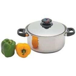 Precise Heat? 5.5qt 12-Element T304 Stainless Steel Stockpot with Vented Cover