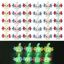 Holzlrgus 30 Pcs Glow in The Dark Axolotl Figurine Mini Resin Animals Mini Figurine Garden Landscape Dollhouse Fairy Garden Decor for DIY Craft Birthday Party Favor