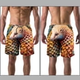 thumbnail image 3 of luoweisi Men's Beach Shorts Quick Dry Swim Trunks with Mesh Lining Unique Pangolin XL, 3 of 5