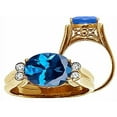 thumbnail image 2 of Tommaso Design� Oval 10x8 mm Genuine Blue Topaz Ring, 2 of 9