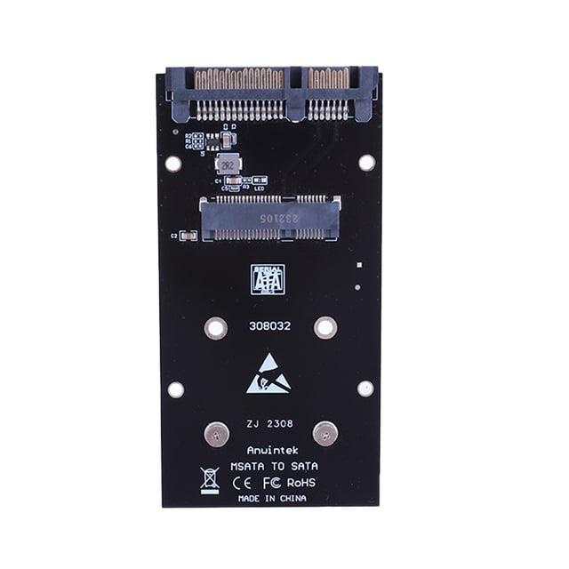 Tarjeta Convertidora Hugtrwg Mini SATA a III Disco Duro MSATA SSD 2.5 Pulgadas con Funda