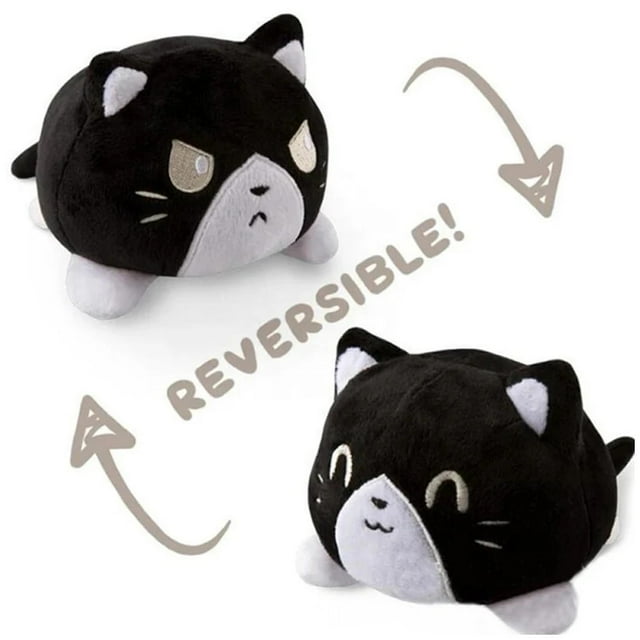 Peluche Amusante Réversible Chat Gato Peluche pour Enfants Animaux en Peluche Licorne Poupée Réversible Double Face Jouets Mignons pour Pulpos A03