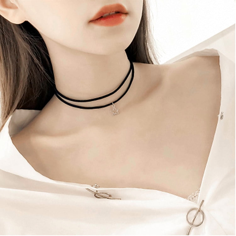 Black silver choker deals