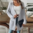 thumbnail image 7 of Kaemgyyd Womens Long Cardigan Sweaters Warm Open Front Oversized Knit Coat Fall Lightweight Solid Color Outwear with Pockets, 7 of 7