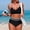 Black, variant on High Waisted Bikini Sets Sporty Two Piece Swimsuits Cross Back Color Block Cheeky High Cut Bathing Suits