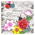 thumbnail image 4 of Northlight Set of 2 Love Blooms and Welcome Friends Floral Outdoor Garden Stones 7", 4 of 6