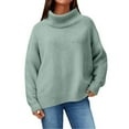 thumbnail image 4 of WTXUE Women's Oversized Ribbed Turtleneck Sweater&nbsp;Casual Fall Loose Knit Pullover Sweater Trendy Basic Jumper Top Long Sleeve Tops Winter Warm Comfortable Soft Layers Pullover Light Green 3Xl, 4 of 9