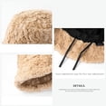 thumbnail image 3 of Gorro de pescador de piel sintética para mujer, gorro cálido de moda para exteriores, gorro de pescador de felpa Sherpa para invierno, 3 of 5