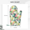 thumbnail image 2 of Gaeub Tropical Flowers Print Oven Mitts and Potholders BBQ Gloves,Oven Mitts with Silicone, Non-Slip Cooking Gloves for Cooking Baking Grilling (2 Count), 2 of 6