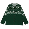 thumbnail image 2 of BODOAO Women's St Patrick's Day Cardigan, Shamrock Print Long Sleeve Button Down Knit Sweater with Open Front, Soft Cozy Irish Lucky Top for Festive Holiday Outfits Hot Pink L, 2 of 5