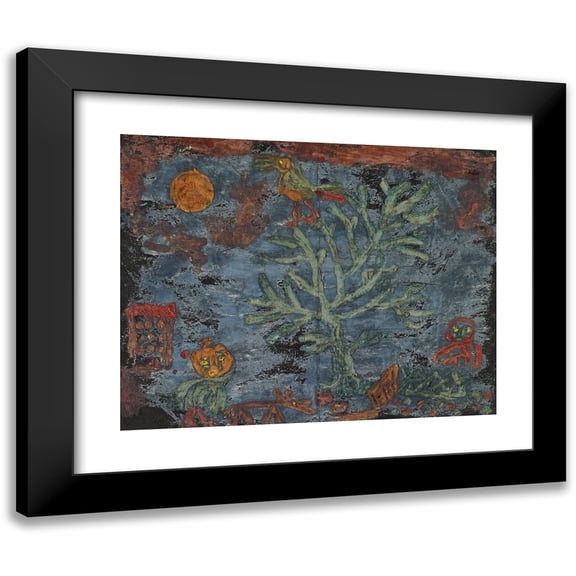 Paul Klee 14x12 Black Modern Framed Museum Art Print Titled - Fairy Tale of the North (1930)