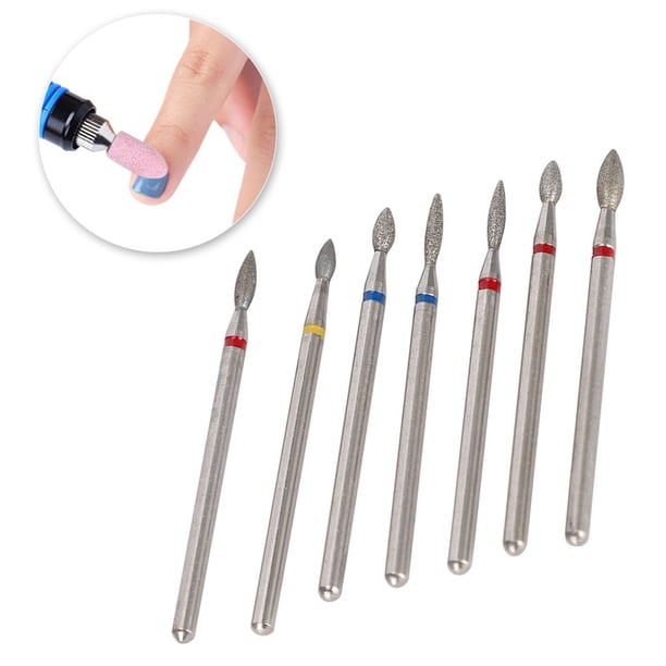 JUEGO DE BROCAS PARA UNADAS DE 7 PIZAS, BROCAS PARA MANICURA, ACESORIOS PROFESIONALES PARA CORTAÚNAS PARA MANICURA, PEDICURA, ENAS ACRÍLICAS Y LIMA DE UNadas