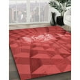 thumbnail image 3 of Ahgly Company Machine Washable Indoor Round Transitional Red Area Rugs, 3' Round, 3 of 7