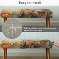 thumbnail image 5 of Whosucclay Sloth Butterfly Floral Print Stretch Dining Bench Cover Easy to Clean Bench Chair Slipcovers Removable Dining Chair Cover, Washable Bench Seat Protector for Living Room, Bedroom, 5 of 7