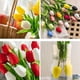 thumbnail image 5 of Ramo de flores de tulipanes falsos de látex, tacto Real, 15 Uds., 5 of 8