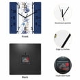 thumbnail image 2 of Coastal Navy Wooden Wall Clock Silent Non Ticking, Blue Starfish Coral Nautical Striped Square Wall Clocks Battery Operated, Decor Clock for Home Office, Living Room, Kitchen, 12 Inch, 2 of 9